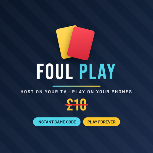 Foul Play hero - £10 crossed out, World Cup Sale 50% off
